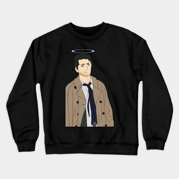 Castiel is Not Impressed Crewneck Sweatshirt by Not Like The Otters